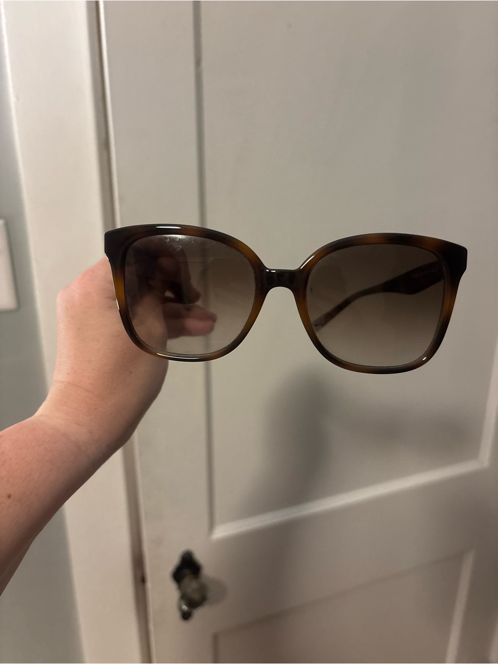 Salvatore Ferragamo Tortoiseshell Sunglasses with Brown Gradient Lenses